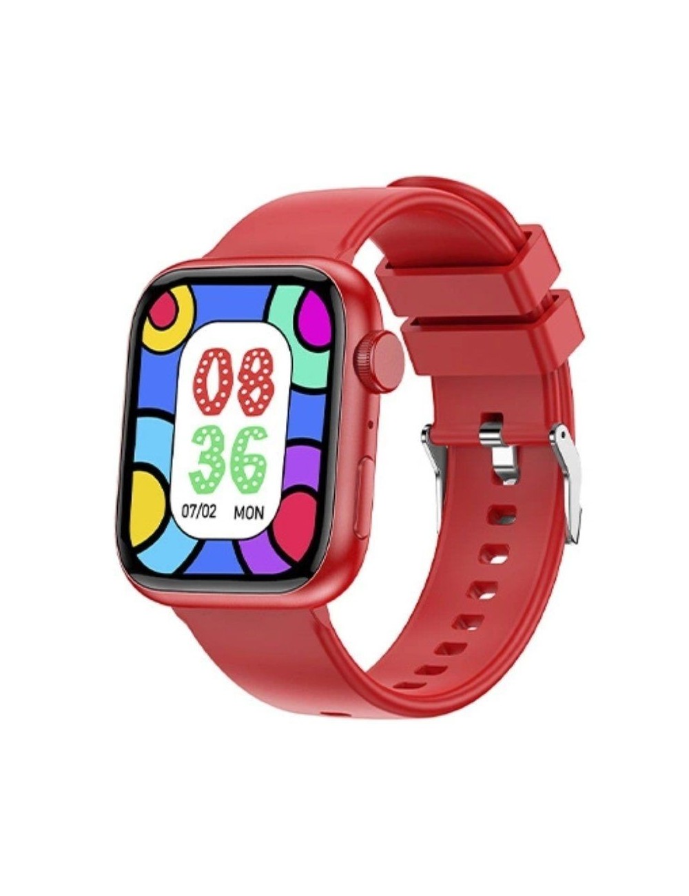 Smartwatch Forever IGo Watch 3 JW-500/ Notificaciones/ Frecuencia Cardíaca/ Rojo