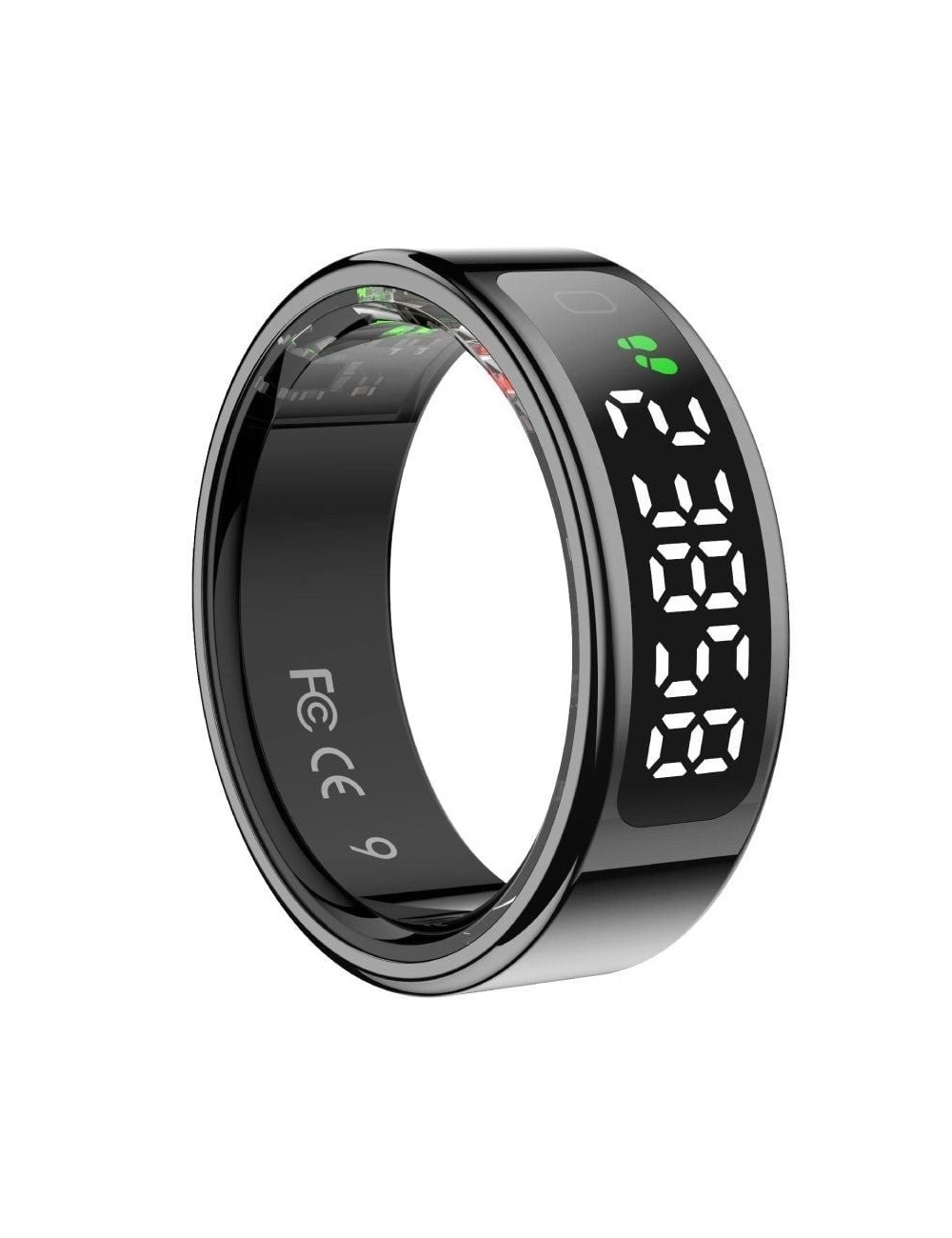 Anillo Inteligente Leotec Kör Mau Smart Ring Talla 10/ Ø20mm/ Notificaciones/ Frecuencia Cardíaca/ Negro