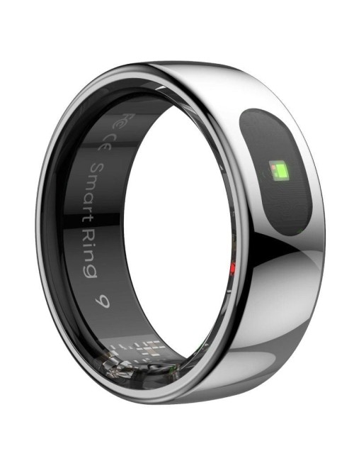 Anillo Inteligente Leotec Kör Ha Talla 9/ Ø19.1mm/ Notificaciones/ Frecuencia Cardíaca/ Plata