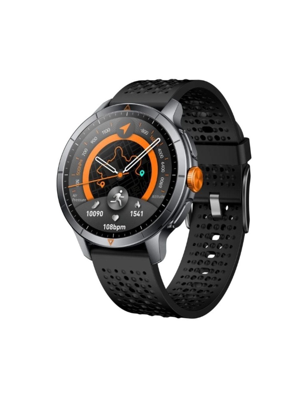 Smartwatch Qubo SMT-500AGP/ Notificaciones/ Frecuencia Cardíaca/ GPS/ Negro