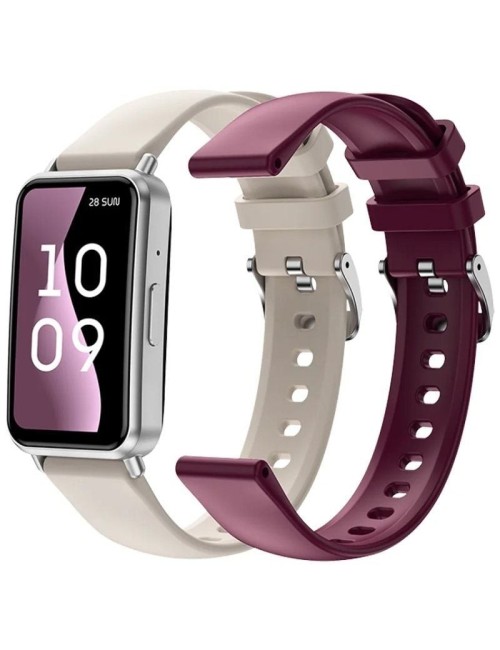 Smartwatch SPC Duo Fit/ Notificaciones/ Frecuencia Cardíaca/ Blanco