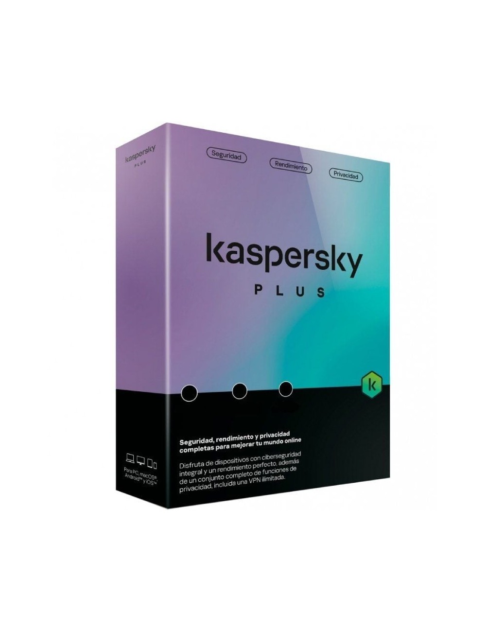Antivirus Kaspersky Plus/ 3 Dispositivos/ 1 Año
