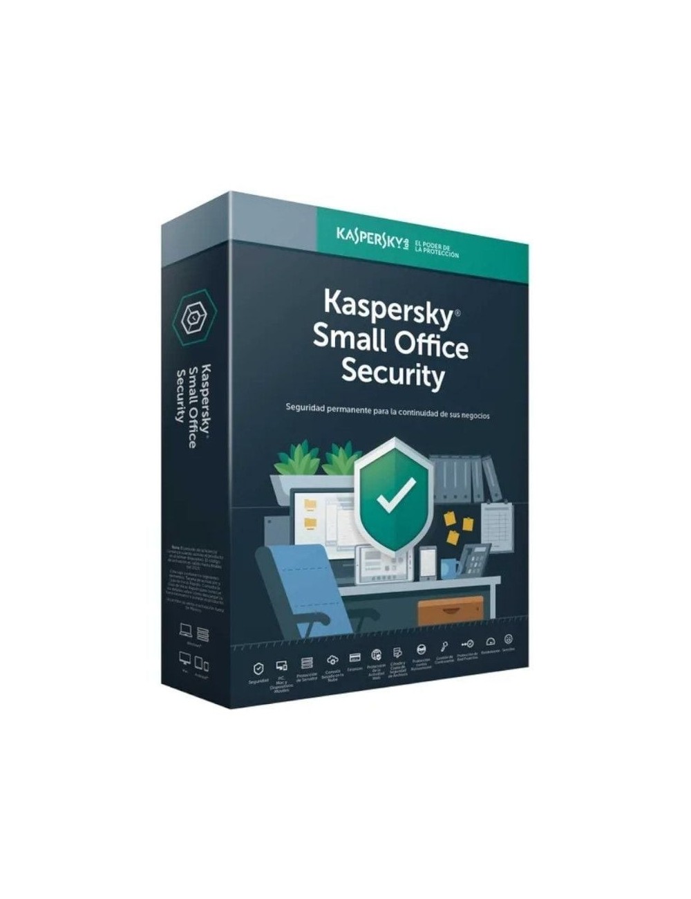 Antivirus Kaspersky Small Office Security 7/ 10 Dispositivos + 1 Servidor/ 1 Año