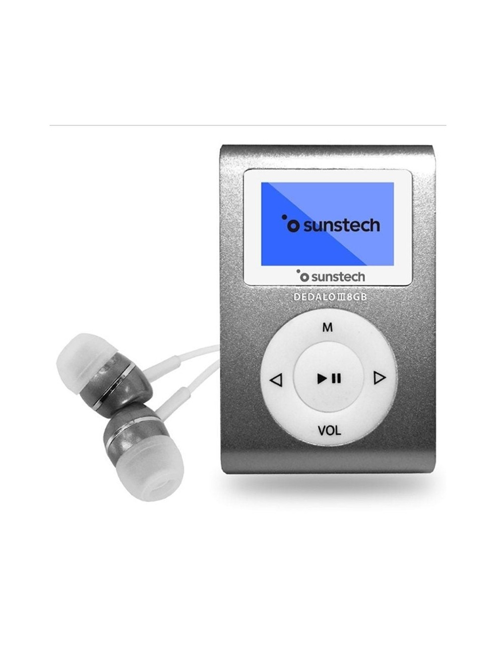 Reproductor MP3 Sunstech Dedalo III/ 8GB/ Radio FM/ Gris