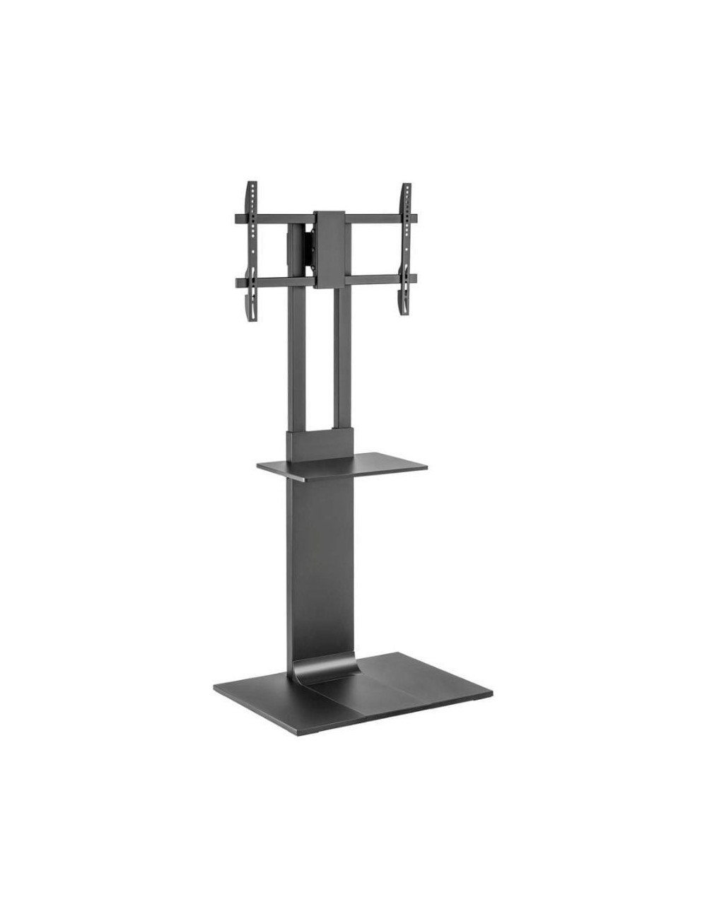 Soporte de Suelo Inclinable/ Giratorio con Bandeja DVD Aisens FT86TSE-399 para TV de 37-86'/ hasta 50kg