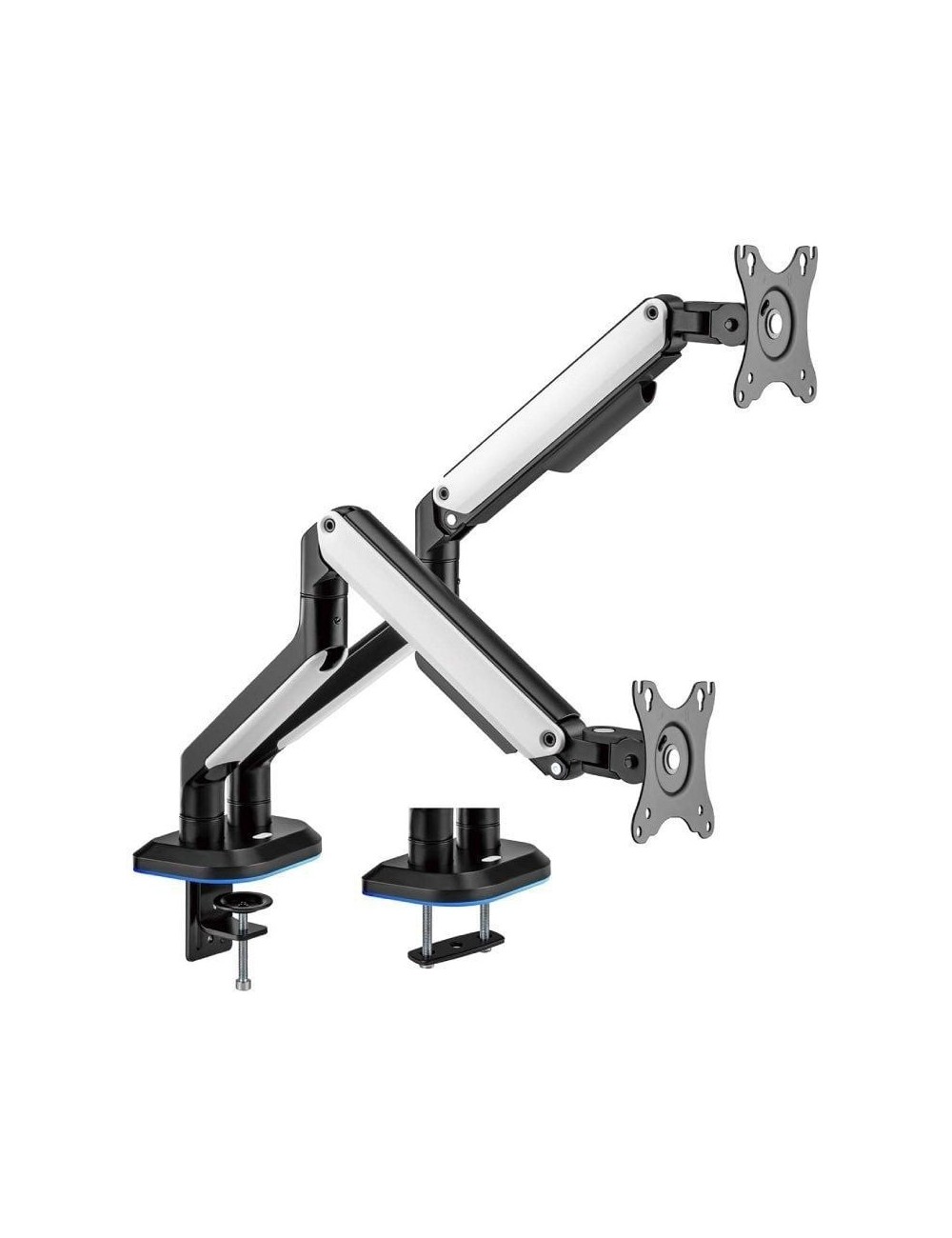 Soporte Gaming para 2 Monitores Aisens DT32TSR-297/ hasta 9kg/ con Iluminación RGB