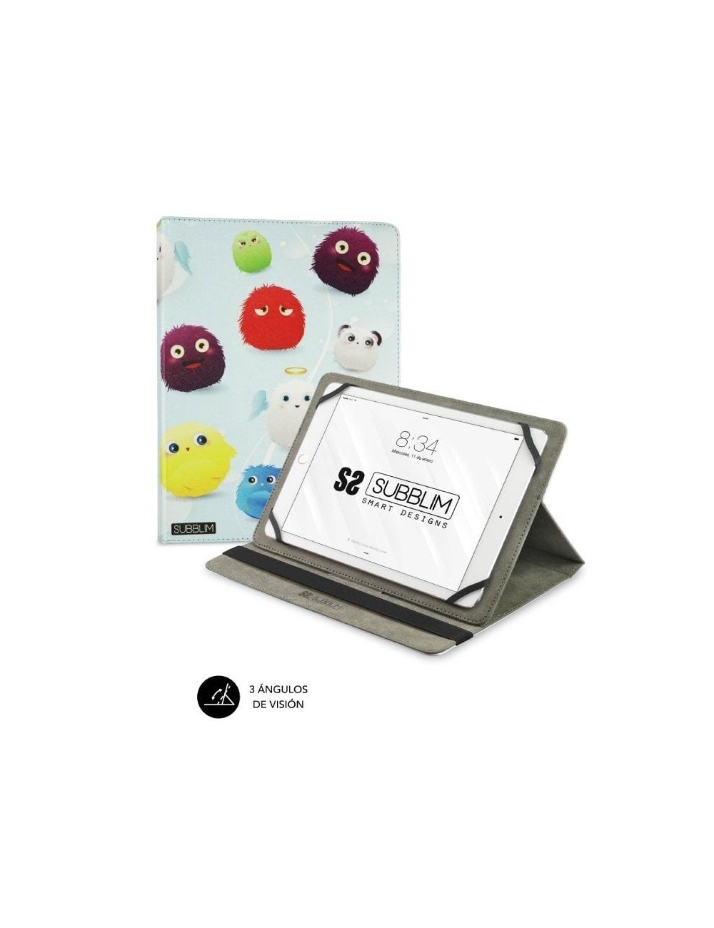 Funda Subblim Trendy Furry para Tablets de 9.6'-11'/ Negra