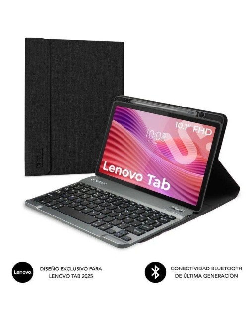 Funda con Teclado Subblim Shock Case Lenovo Tab 10.1' 2025/ Negra