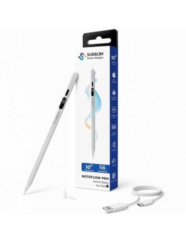 Lápiz Electrónico Subblim NoteFlow Pen para iPad/ Blanco