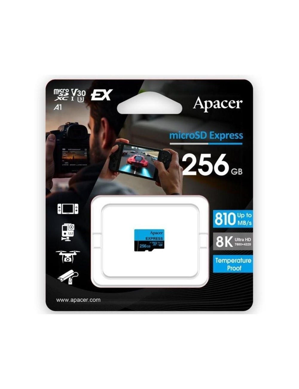 Tarjeta de Memoria Apacer 256GB UHS-I/ Clase 10/ 810MBs