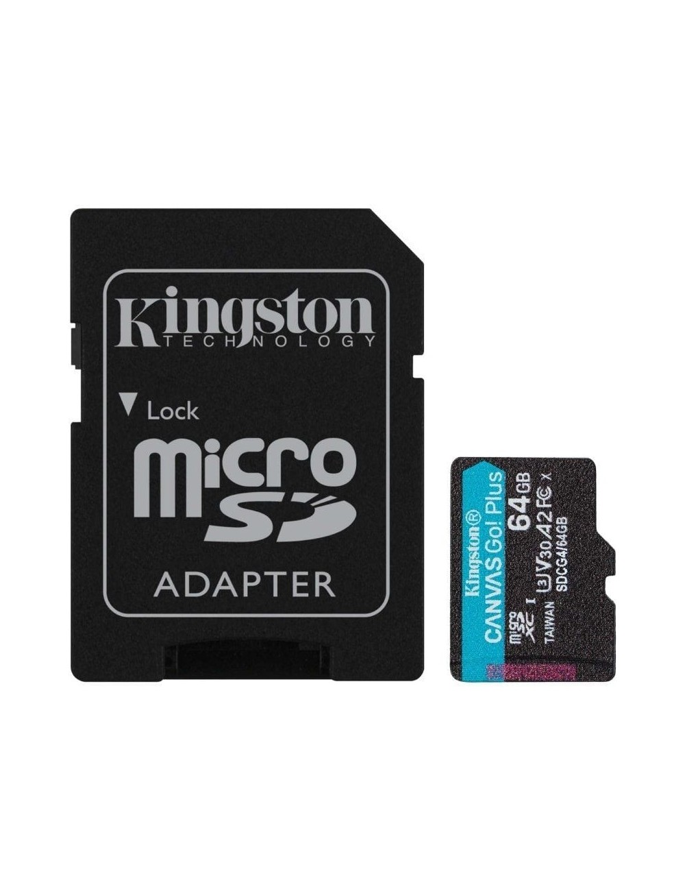 Tarjeta de Memoria Kingston CANVAS Go! Plus 64GB microSD XC con Adaptador/ Clase 10/ 200MBs