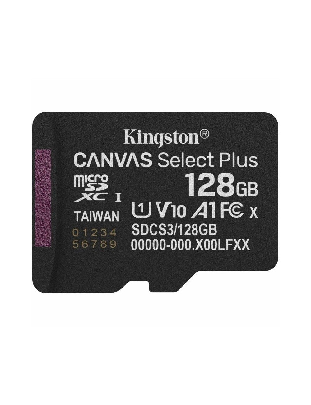 Tarjeta de Memoria Kingston CANVAS Select Plus 128GB microSD XC/ Clase 10/ 150MBs
