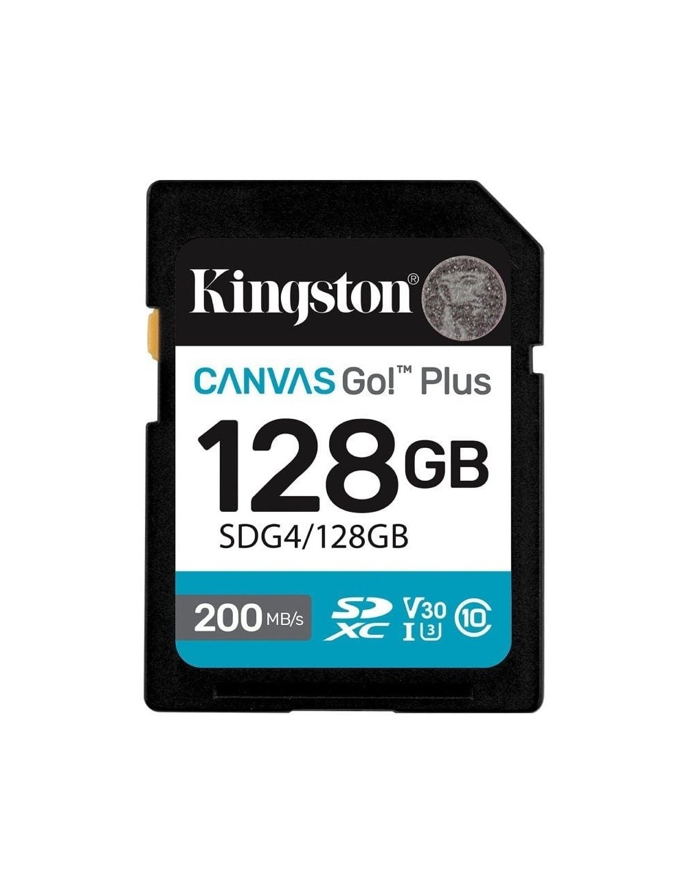 Tarjeta de Memoria Kingston CANVAS Go! Plus 128GB SD XC/ Clase 10/ 200MBs