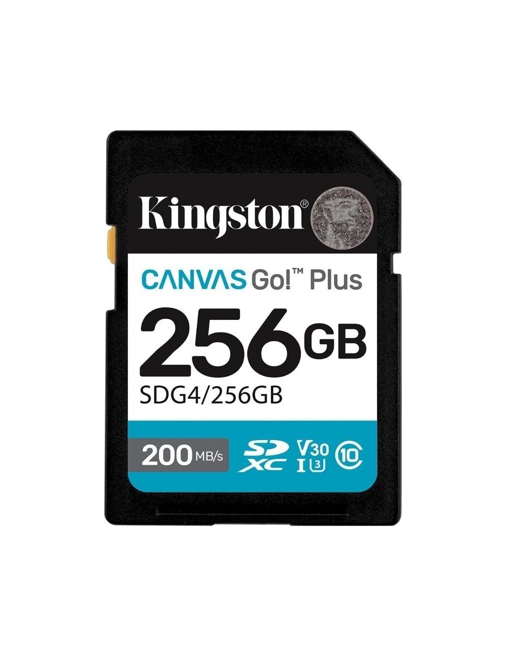 Tarjeta de Memoria Kingston CANVAS Go! Plus 256GB SD XC/ Clase 10/ 200MBs