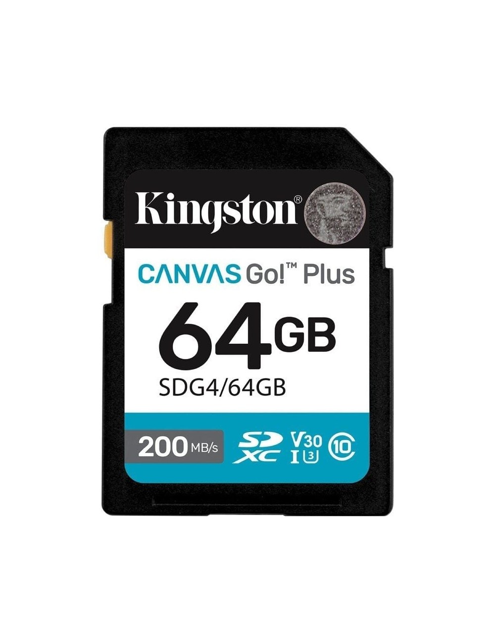 Tarjeta de Memoria Kingston CANVAS Go! Plus 64GB SD XC/ Clase 10/ 200MBs