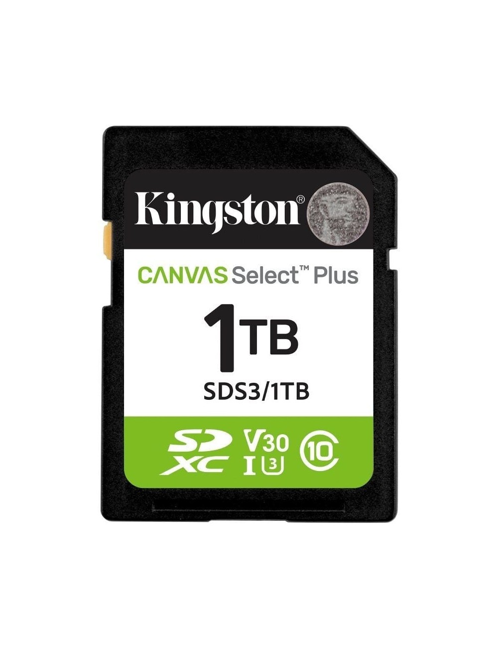 Tarjeta de Memoria Kingston CANVAS Select Plus 1TB SD XC/ Clase 10/ 150MBs