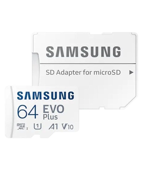 Tarjeta de Memoria Samsung EVO Plus 2023 64GB microSD XC con Adaptador/ Clase 10/ 160MBs