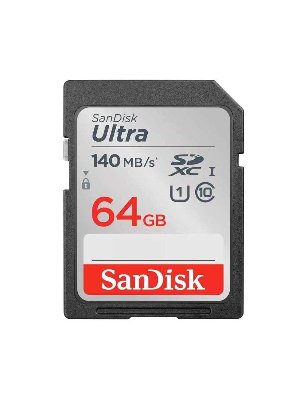 Tarjeta de Memoria SanDisk Ultra 64GB SD HC UHS-I - SDXC/ Clase 10/ 140MBs