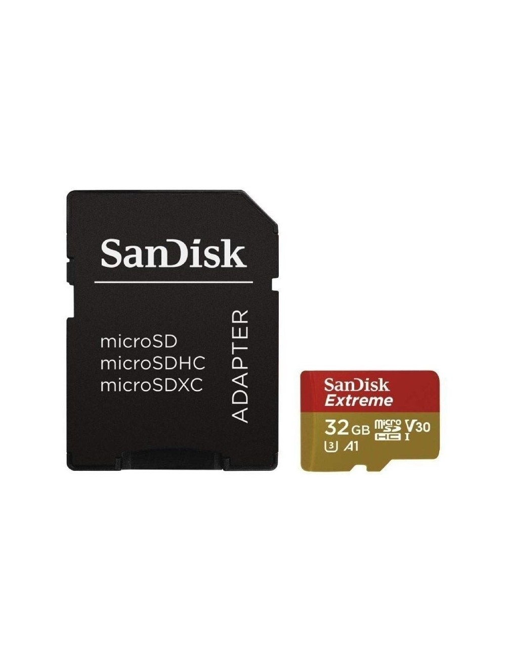 Tarjeta de Memoria SanDisk Extreme 32GB microSD HC UHS-I con Adaptador/ Clase 10/ 100MBs