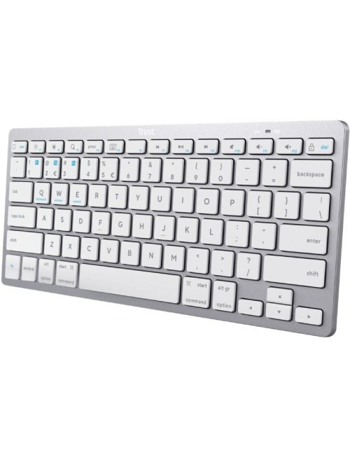 Teclado Compacto Inalámbrico Trust 24654/ Plata