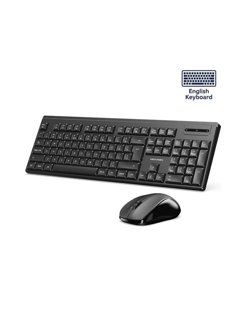 Teclado y Ratón Inalámbricos Vention Combo KTZB0-EN/ Inglés