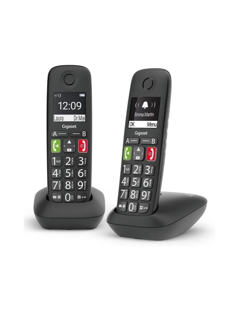 Teléfono Inalámbrico Gigaset E290/ Pack DUO/ Negro