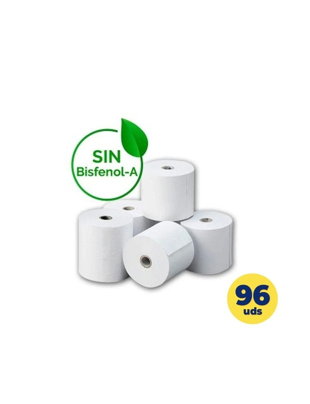 Caja de Rollos de Papel Térmico Genérico 80x55 BPAF/ 80 x 55mm/ 12 paquetes/ 96 unidades