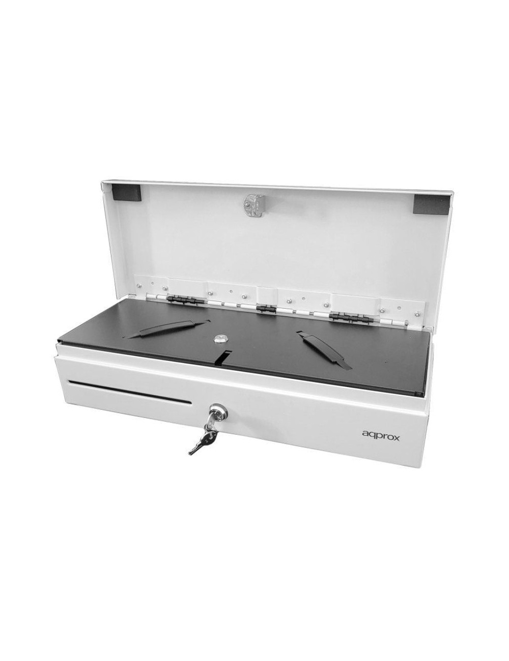 Cajón Portamonedas Approx appCASH02FLIPTOPWH/ Manual y Automático/ Blanco