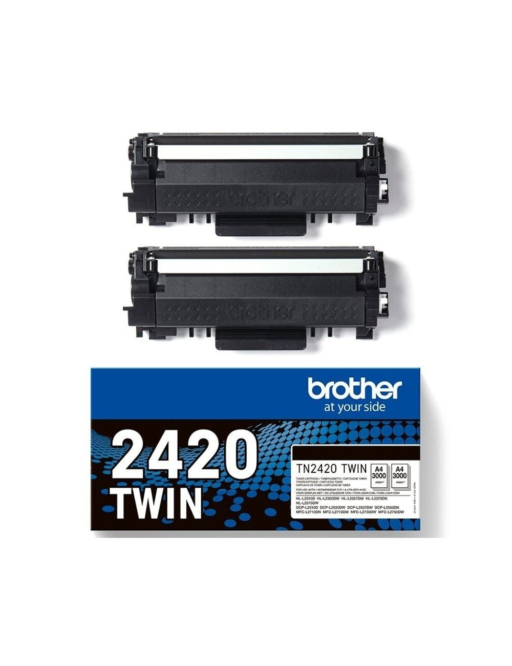 Tóner Original Brother TN2420TWIN Multipack XL Alta Capacidad/ 2x Negro
