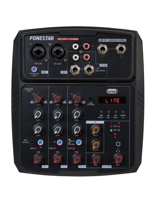 Mesa de Mezclas Fonestar MIX-4LIVE