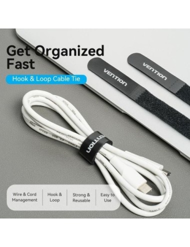 Tira Organizadora de Cables Vention KAOB0-10/ 18cm/ Pack de 10