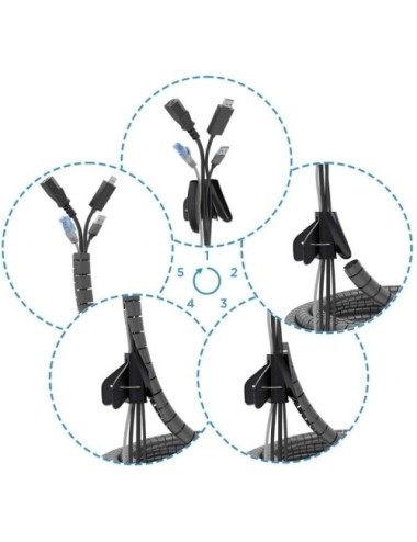 Organizador de Cables en Espiral Aisens A151-0899/ 6m