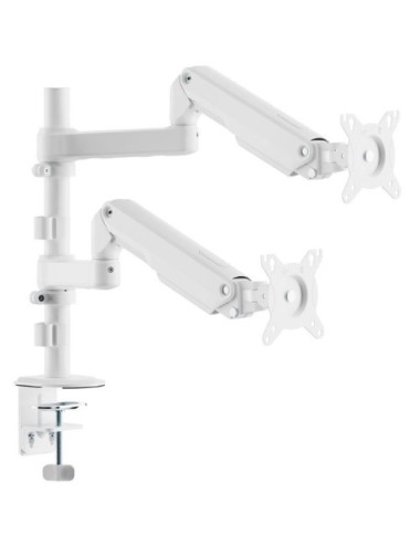 Soporte de Mesa con Contrapeso para 2 Monitores Aisens DT32TSR-441/ Giratorio/ Inclinable/ hasta 9kg