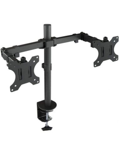 Soporte de Mesa para 2 Monitores TooQ DB1232TN-B/ Giratorio/ Inclinable/ hasta 8kg