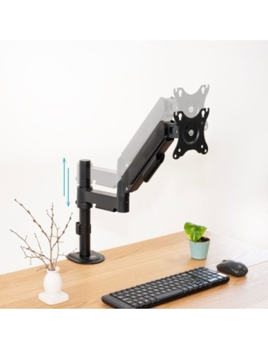 Soporte de Mesa para Monitor TooQ DB1532TNR-B/ Giratorio/ Inclinable/ hasta 9kg
