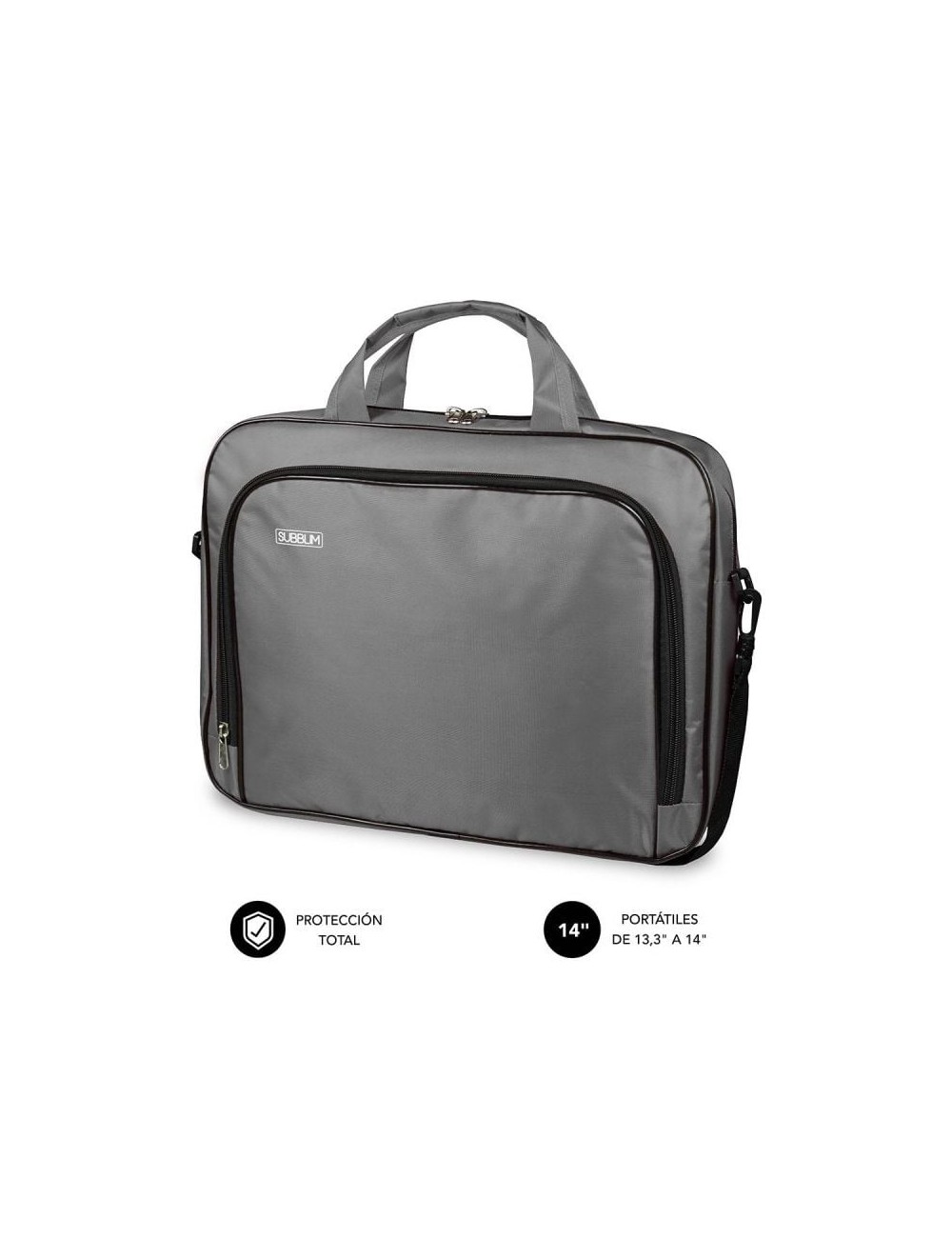 Maletín Subblim Oxford para Portátiles hasta 14'/ Gris