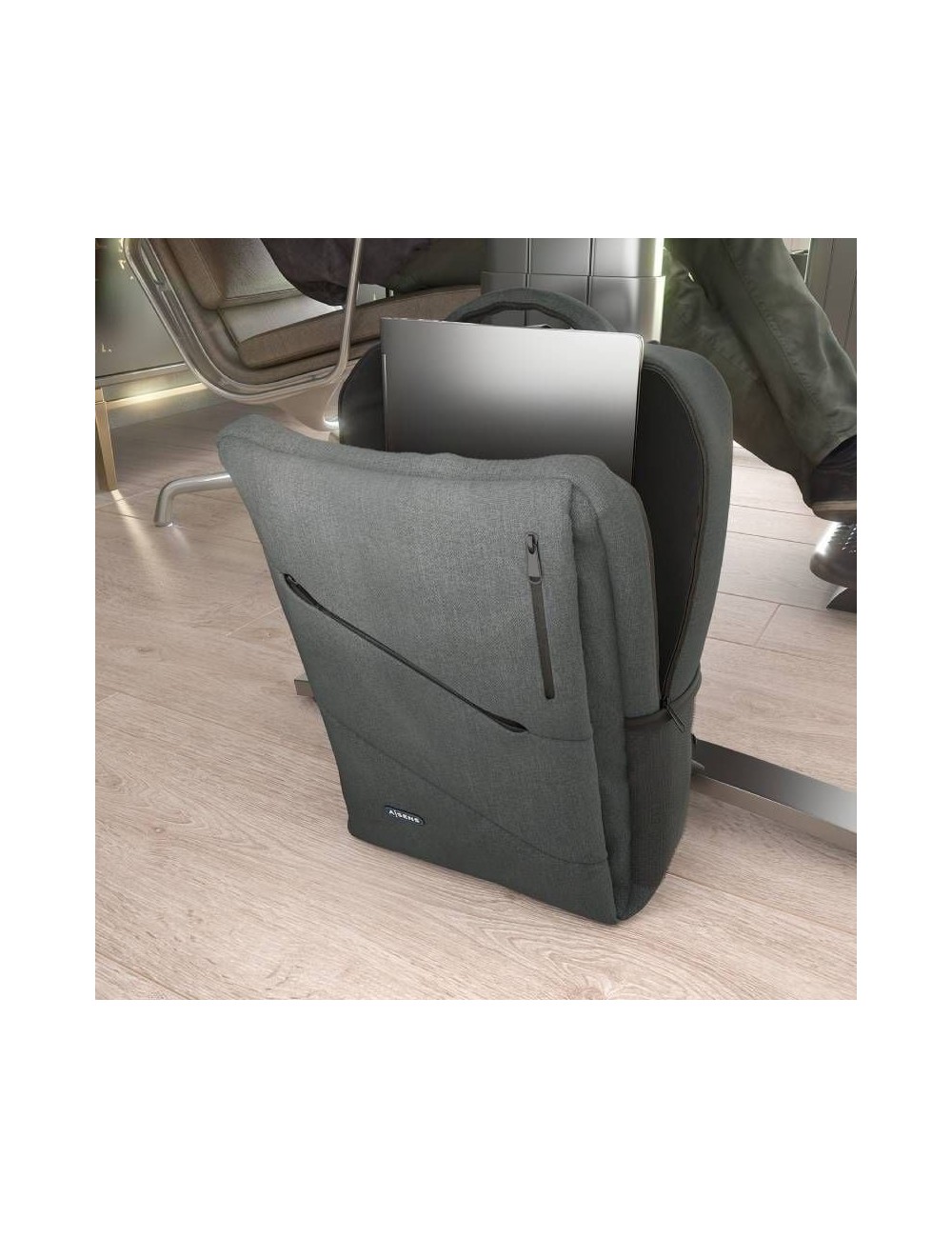 Mochila Aisens Urbana y de Oficina ASBG-BP085-GR para Portátiles hasta 15.6'/ Gris