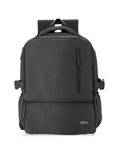 Mochila Aisens ASBG-BP086-BK para Portátiles hasta 15.6'/ Impermeable/ Negro
