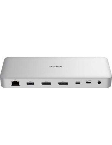Docking USB Tipo-C 4.0 D-Link DUF-901/E/ 3xUSB/ 3xUSB Tipo-C/ 2xDisplayPort/ 1xRJ45/ 1xUSB Tipo-C PD/ Blanco