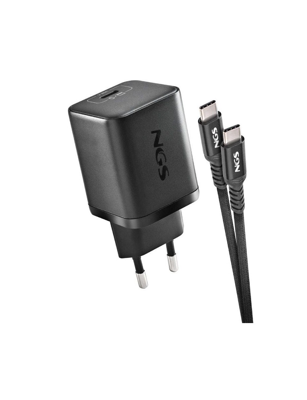 Cargador de Portátil GaN NGS BUD65W-H para HP/ 1xUSB Tipo-C/ 65W/ Automático/ 8 Conectores/ Voltaje 5-20V