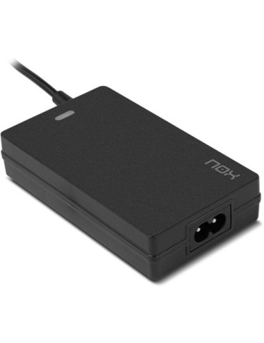 Cargador de Portátil Nox 65W/ 65W/ 1xUSB/ Automático/ 10 Conectores/ Voltaje 15-20V