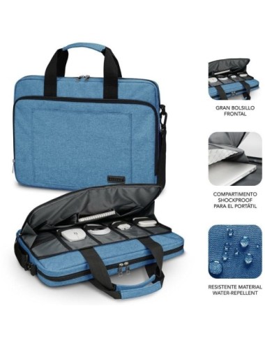 Mochila Subblim Air Padding Laptop Bag para Portátiles hasta 15.6'/ Azul
