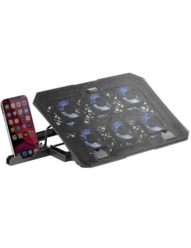 Soporte Refrigerante Mars Gaming MNBC23 para Portátiles hasta 16'/ Iluminación LED