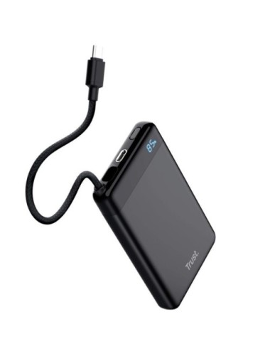 Batería Externa/Powerbank Trust Fiera 10000mAh/ 20W/ Incluye Cable USB Tipo-C