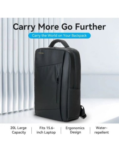 Mochila Vention KRRB0 para Portátiles hasta 15.6'/ 20L/ Impermeable/ Negra