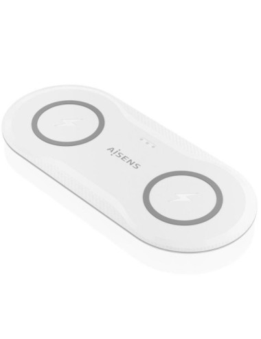 Base de carga Inalámbrica Aisens ASCH-15W2WC059-W/ 15W/ Blanco