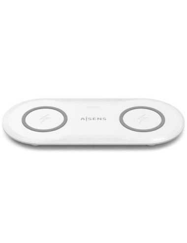 Base de carga Inalámbrica Aisens ASCH-15W2WC059-W/ 15W/ Blanco