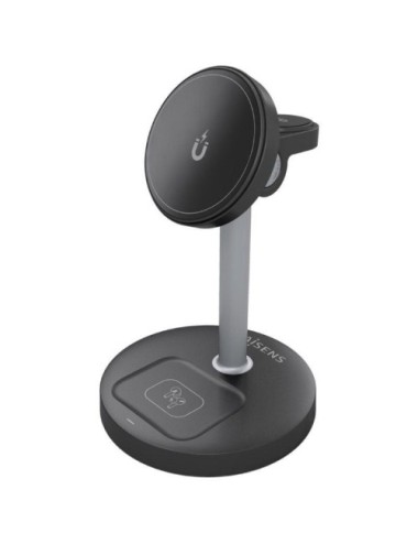 Base de carga Inalámbrica Aisens ASCH-15W3WC066-BK/ 15W/ Negro