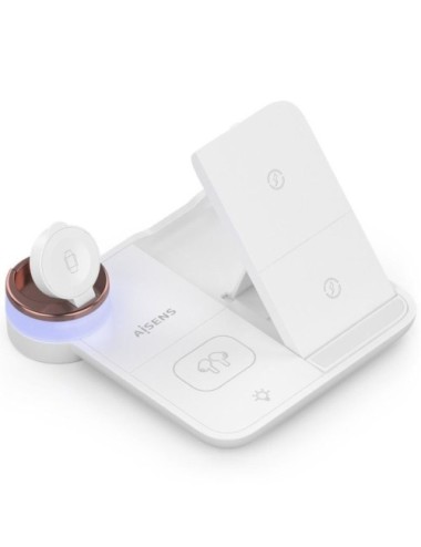 Base de carga Inalámbrica Aisens ASCH-15W4WC061-W/ 15W/ Blanco