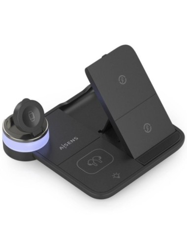 Base de carga Inalámbrica Aisens ASCH-15W4WC062-BK/ 15W/ Negro